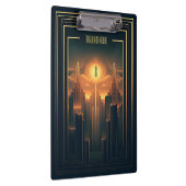 Art Deco Retro  Classic jaren 20 Zwart & Goud Klembord (Rechts)