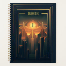 Art Deco Retro  Classic jaren 20 Zwart & Goud Planner