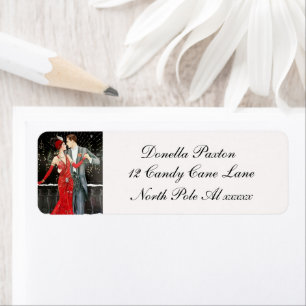 Art Deco Retro dameslabel Etiket