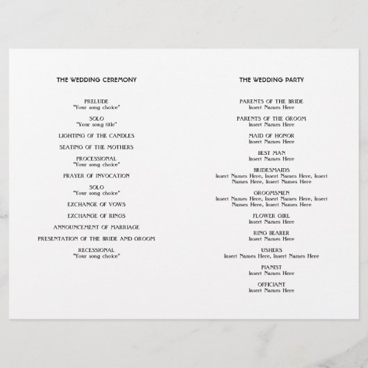 Art deco retro Hollywood White-bruiloft (Achterkant)