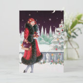 Art Deco Retro Informatie toevoegen Kaart (Staand voorkant)