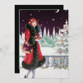 Art Deco Retro Informatie toevoegen Kaart (Voorkant / Achterkant)