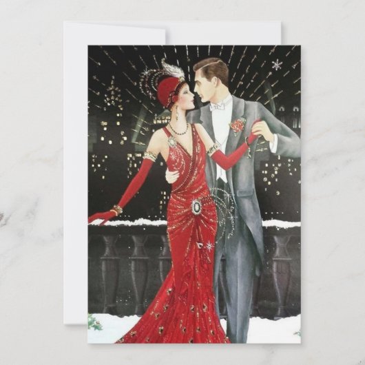 art deco retro  kaart (Voorkant)