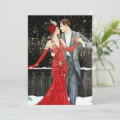 art deco retro  kaart (Staand voorkant)