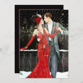 art deco retro  kaart (Voorkant / Achterkant)