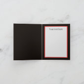 Art Deco retro  koppel bericht Kerstmis Feestdagen Kaart (Binnen)