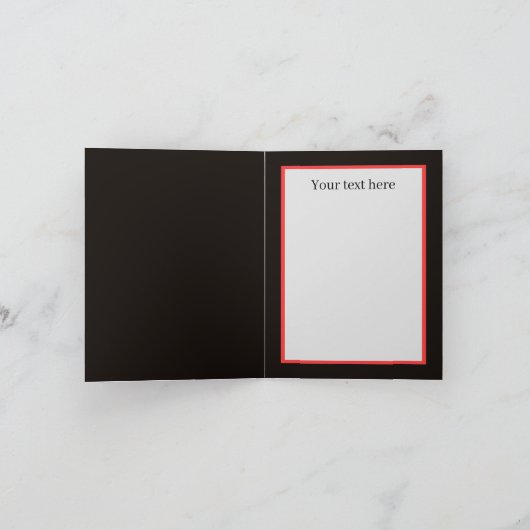 Art Deco retro  koppel bericht Kerstmis Feestdagen Kaart (Binnen)