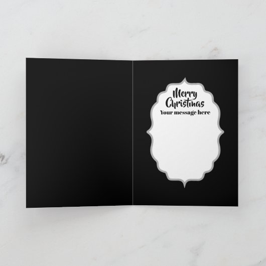 Art deco retro lady add message feestdagen kaart (Binnen)