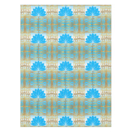 Art Deco Retro Lotus (blauw) Tafelkleed