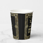 Art Deco Retro Oudejaarsavond Verbodsbar Papieren Bekers (Rechts)