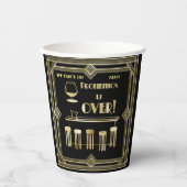 Art Deco Retro Oudejaarsavond Verbodsbar Papieren Bekers (Voorkant)