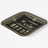 Art Deco Retro Oudejaarsavond Verbodsbar Papieren Bordje (Gebogen)