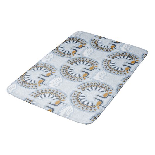 Art Deco retro Peacock Badmat (Gekanteld)