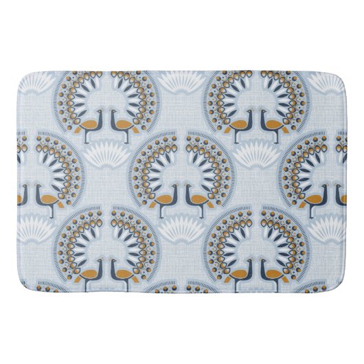 Art Deco retro Peacock Badmat (Voorkant)