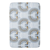 Art Deco retro Peacock Badmat (Voorkant Verticaal)