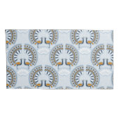 Art Deco retro Peacock Kussensloop (Achterkant-Rechts)