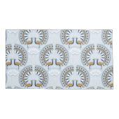 Art Deco retro Peacock Kussensloop (Achterkant-Links)