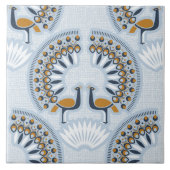 Art Deco retro Peacock Tegeltje (Voorkant)