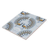 Art Deco retro Peacock Tegeltje (Zijkant)