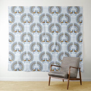 Art Deco retro Peacock Wandkleed