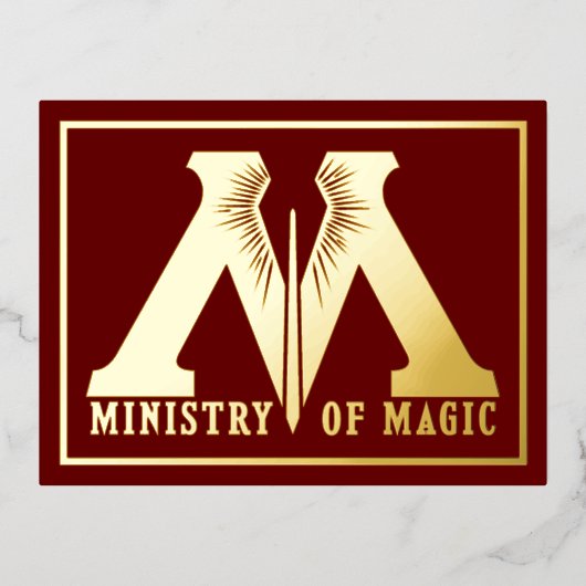 Art Deco Retro Rood Goud Monogram M  Kunst Folie Feestdagen Briefkaart (Voorkant)