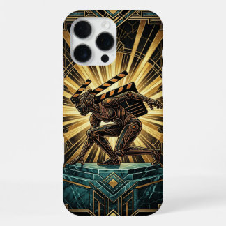 Art Deco Retro Sci-Fi iPhone 16 Pro Max Case  Hoesje