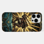Art Deco Retro Sci-Fi iPhone 16 Pro Max Hoesje (Achterkant horizontaal)