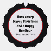 Art Deco retro  tekst toevoegen dame Ornament Kaart (Achterkant)