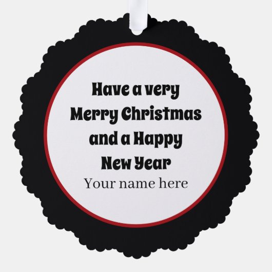 Art Deco retro  tekst toevoegen dame Ornament Kaart (Achterkant)