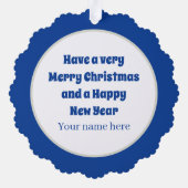 Art Deco retro  tekst toevoegen dame Ornament Kaart (Achterkant)