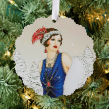 Art Deco retro tekst toevoegen dame