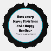 Art Deco retro  tekst toevoegen dame Ornament Kaart (Achterkant)