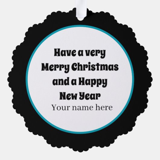 Art Deco retro  tekst toevoegen dame Ornament Kaart (Achterkant)