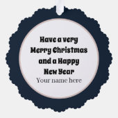 Art Deco retro  tekst toevoegen dame Ornament Kaart (Achterkant)