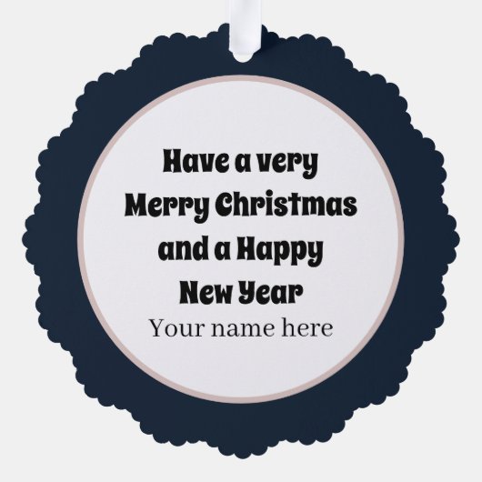 Art Deco retro  tekst toevoegen dame Ornament Kaart (Achterkant)