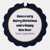 Art Deco retro  tekst toevoegen dame Ornament Kaart (Achterkant)