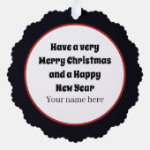 Art Deco retro  tekst toevoegen dame Ornament Kaart (Achterkant)