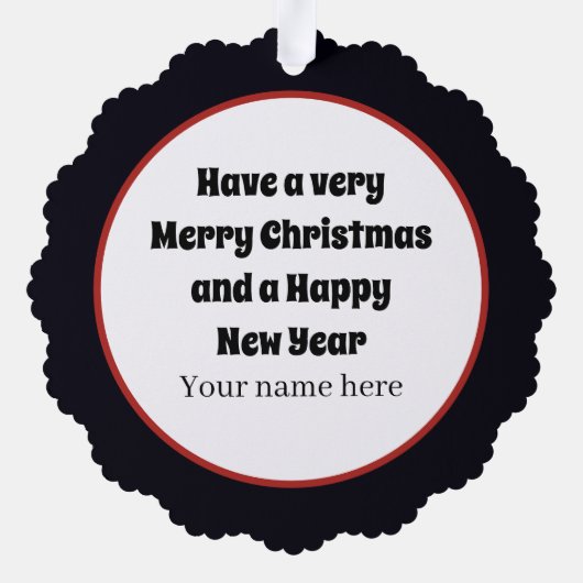 Art Deco retro  tekst toevoegen dame Ornament Kaart (Achterkant)