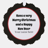 Art Deco retro  tekst toevoegen dames Ornament Kaart (Achterkant)