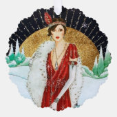 Art Deco retro  tekst toevoegen Ornament Kaart (Voorkant)