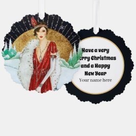 Art Deco retro  tekst toevoegen Ornament Kaart