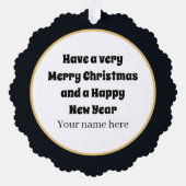 Art Deco retro  tekst toevoegen Ornament Kaart (Achterkant)