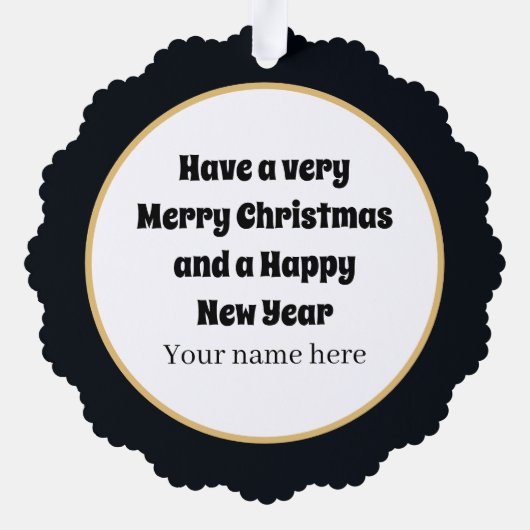 Art Deco retro  tekst toevoegen Ornament Kaart (Achterkant)