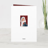 Art deco retro vintage dame kerstvakantie feestdagen kaart (Achterkant)