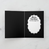 Art deco retro vintage dame voeg bericht toe feestdagen kaart (Binnen)