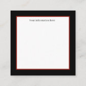 art deco retro vintage kerst vierkante visitekaartje (Achterkant)