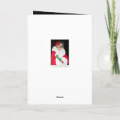 Art deco retro vintage kerstdame: bericht feestdagen kaart (Achterkant)