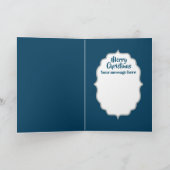 Art deco retro vintage kerstdame: bericht feestdagen kaart (Binnen)