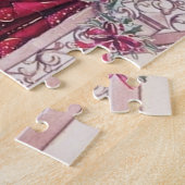 art deco retro vintage kerstdame legpuzzel (Zijkant)