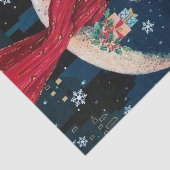 art deco retro vintage kerstdame tissuepapier (Detail)